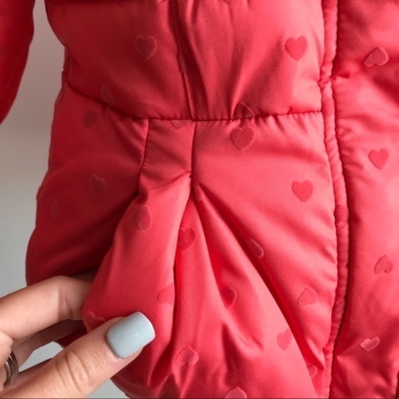 Cherokee Pink Puffer Coat with Velvet Hearts - Picture 4 of 8